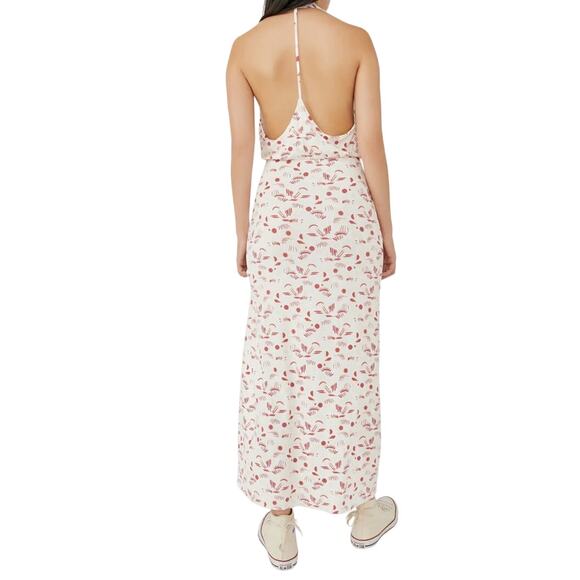 Free People Dress Daria Floral print halter maxi size Medium M - Picture 9 of 9